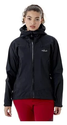 RAB Downpour Plus 2.0 Donna Giacca Impermeabile Nero