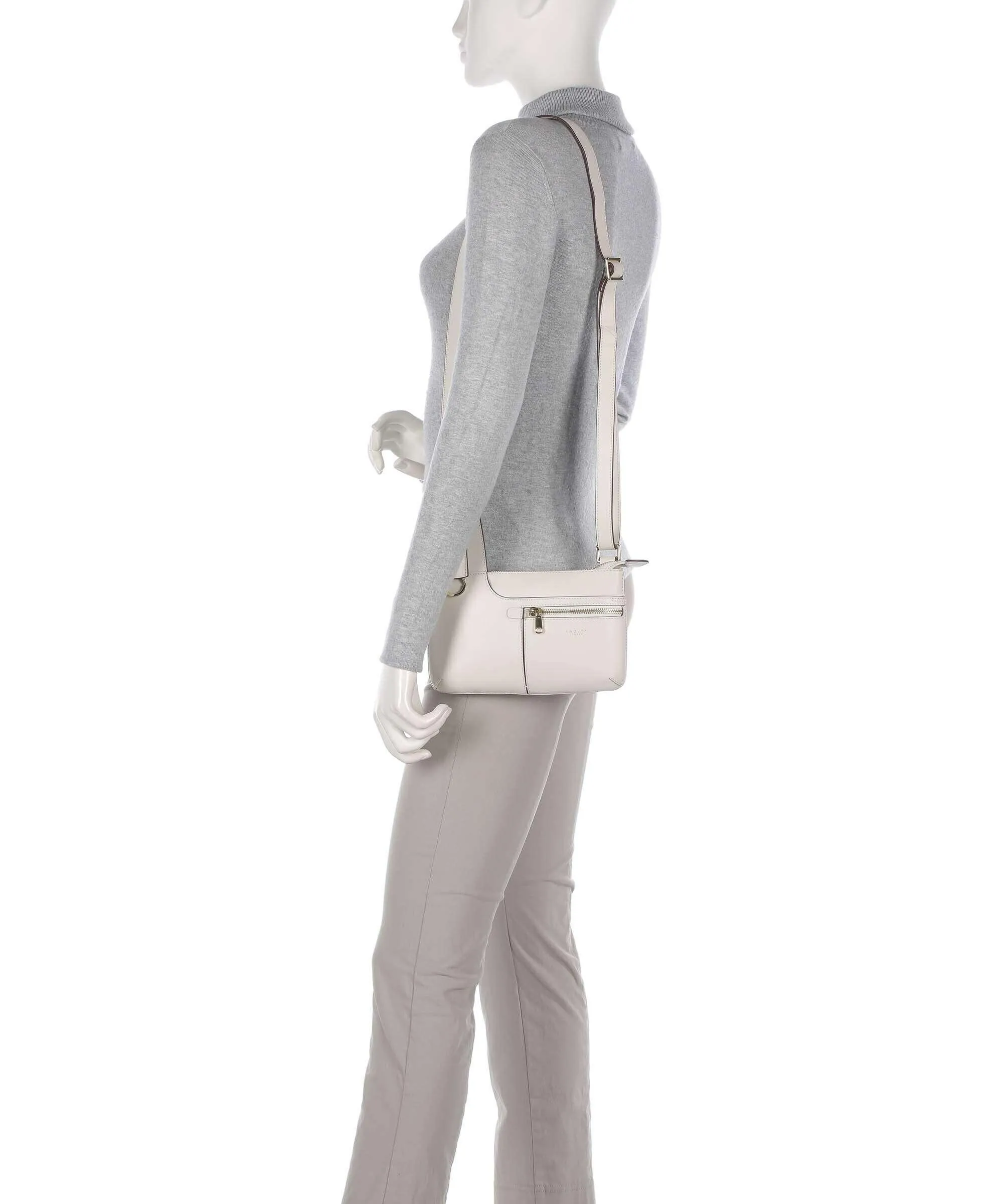  Radley London Pockets Icon Borsa a tracolla pelle di vacchetta finemente grana avorio  