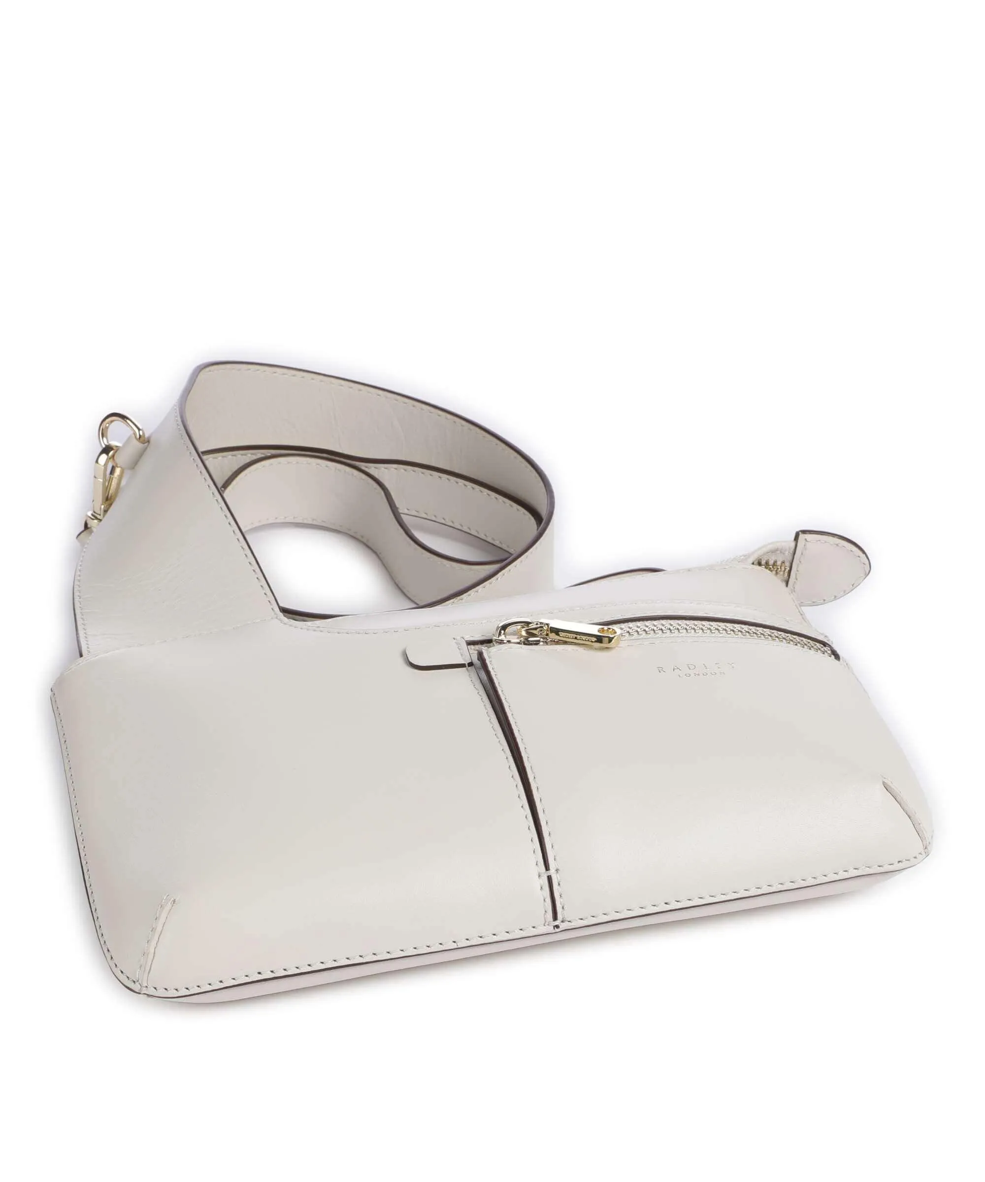  Radley London Pockets Icon Borsa a tracolla pelle di vacchetta finemente grana avorio  