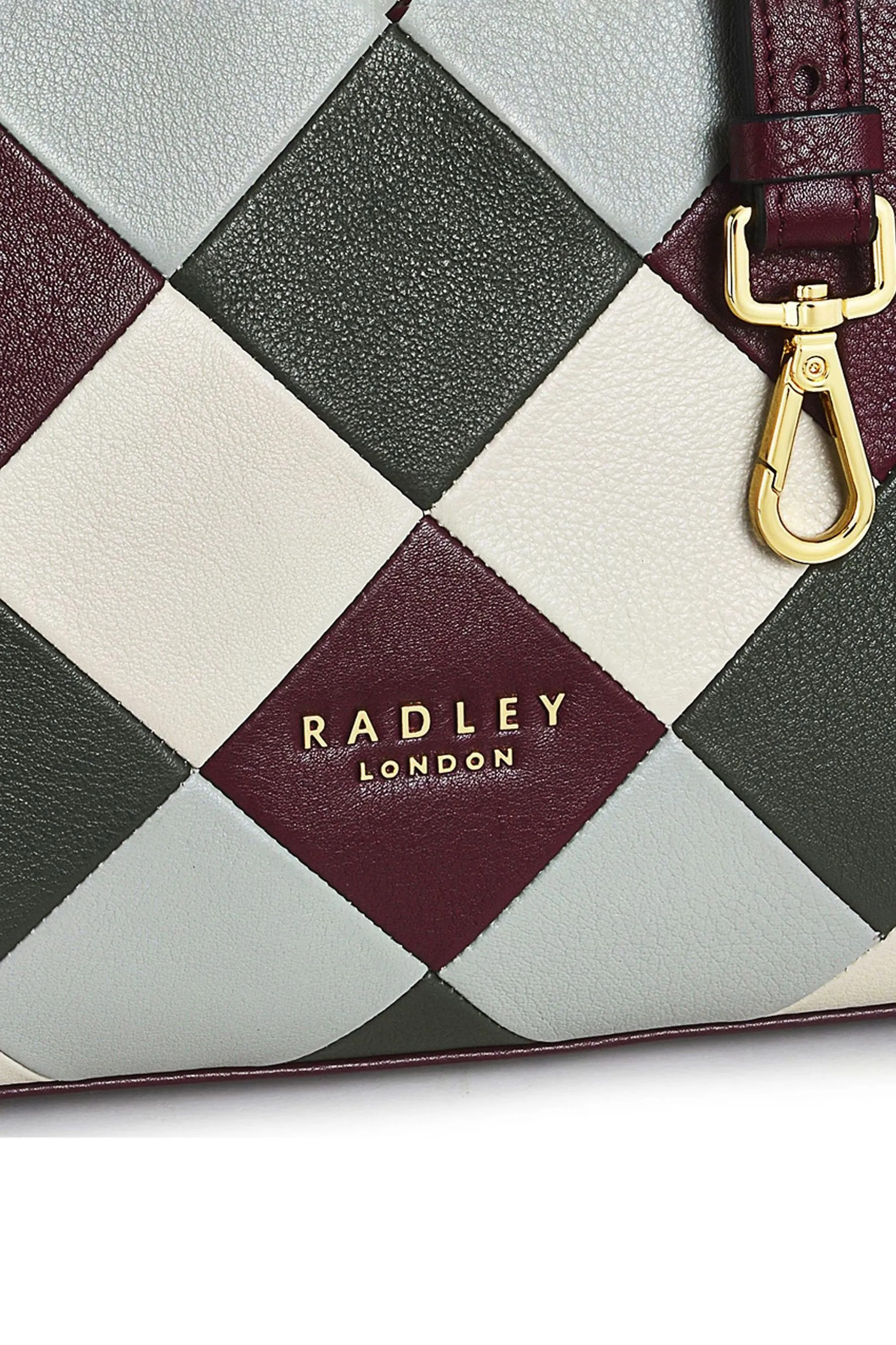 Radley London - Rosso - Dukes Place - Borsa a rombi patchwork medio con zip sulle spalle
