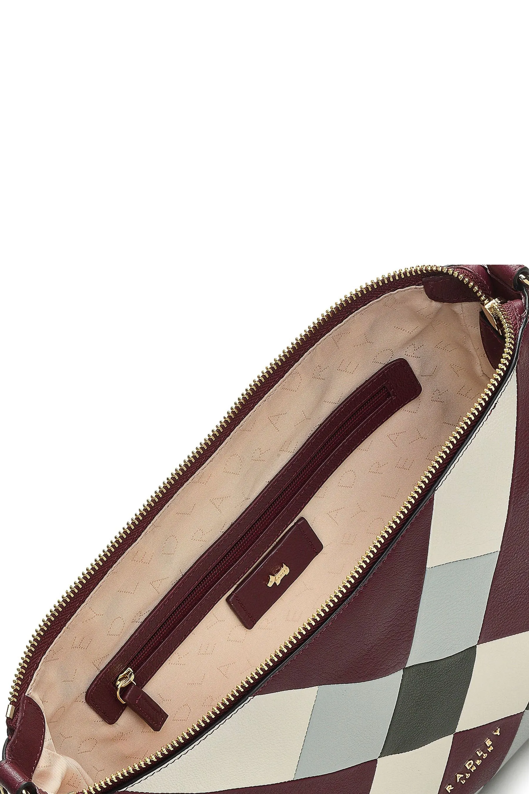 Radley London - Rosso - Dukes Place - Borsa a rombi patchwork medio con zip sulle spalle