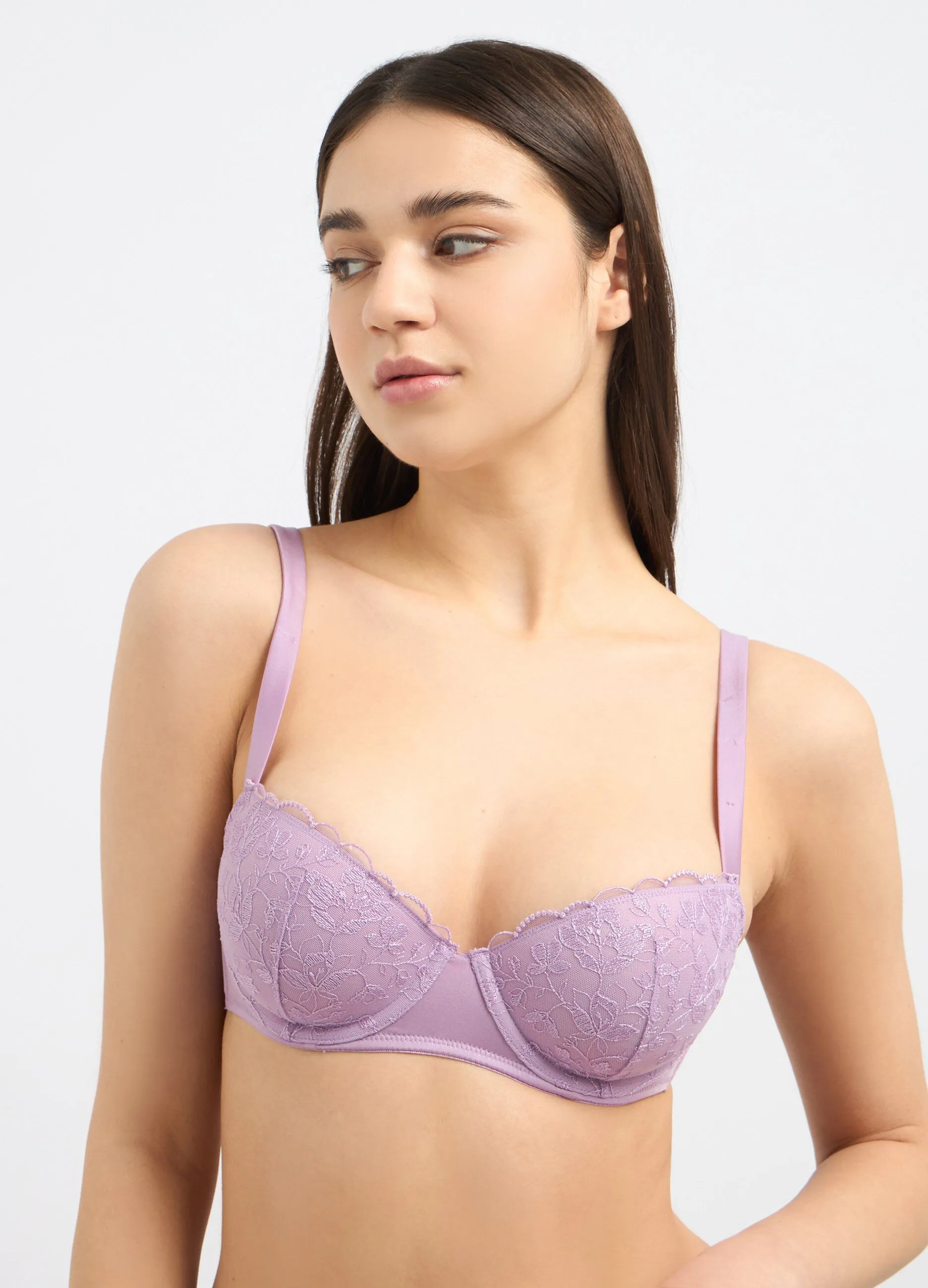 Reggiseno a balconcino in pizzo donna