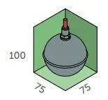 Regolatore di Livello per Acqua Fino a 100°C 20mt di Cavo in Silicone Senza Passacavo e Contrappeso MATIC/V/MC Matic AFA20S00