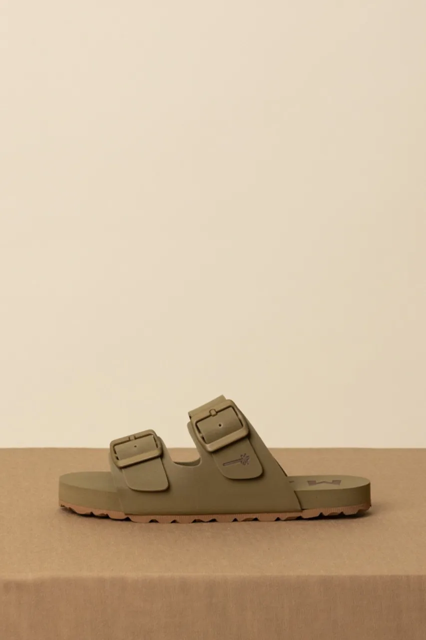 Sandali con fibbie Eva Swim KAKI GREEN