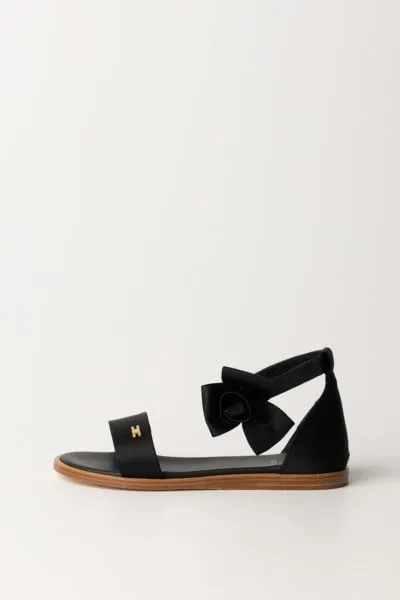 Sandali con fiocco Black