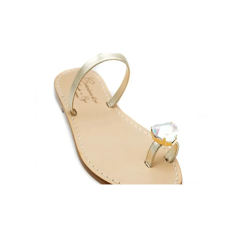 Sandali fascia e dito con cuore