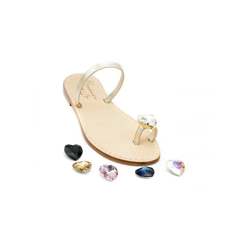 Sandali fascia e dito con cuore