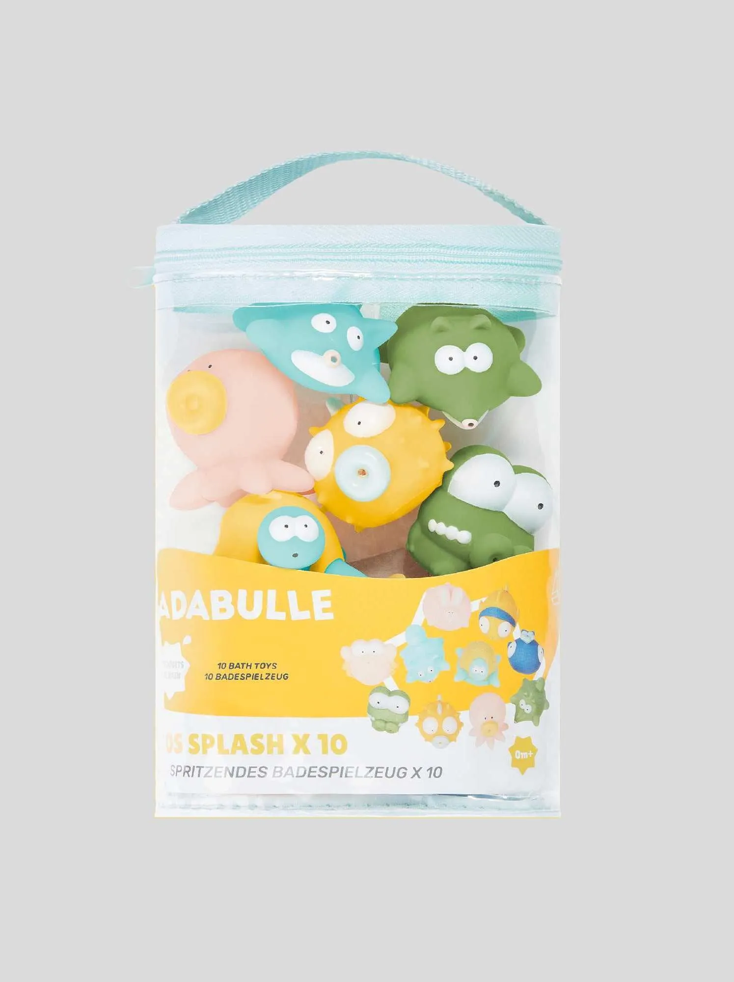 Set di 10 giocattoli da bagno a spruzzo 'Badabulle' - BIANCO