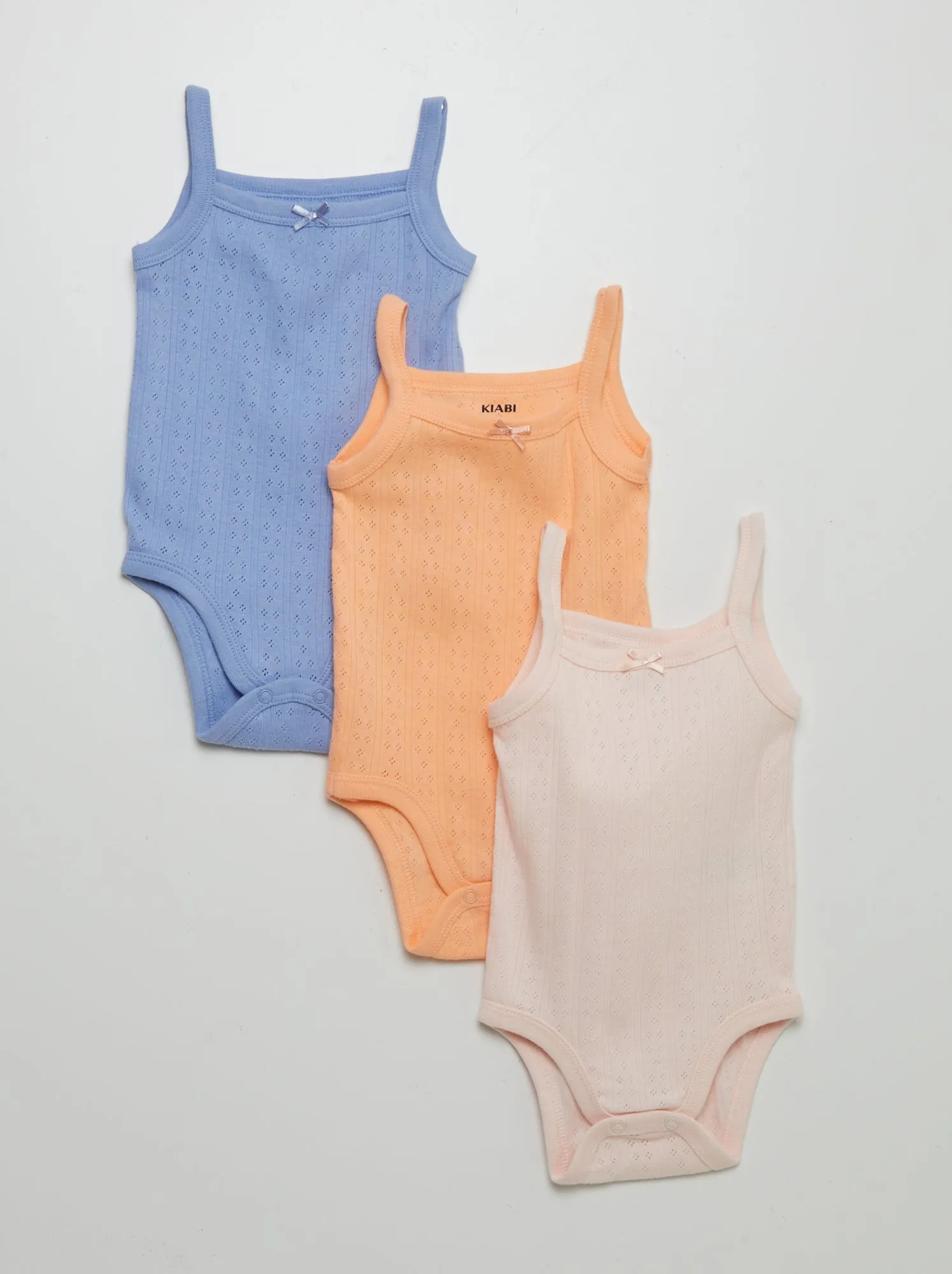 Set di 3 body con spalline - BLU