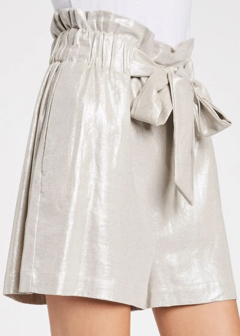 Short in viscosa e lino