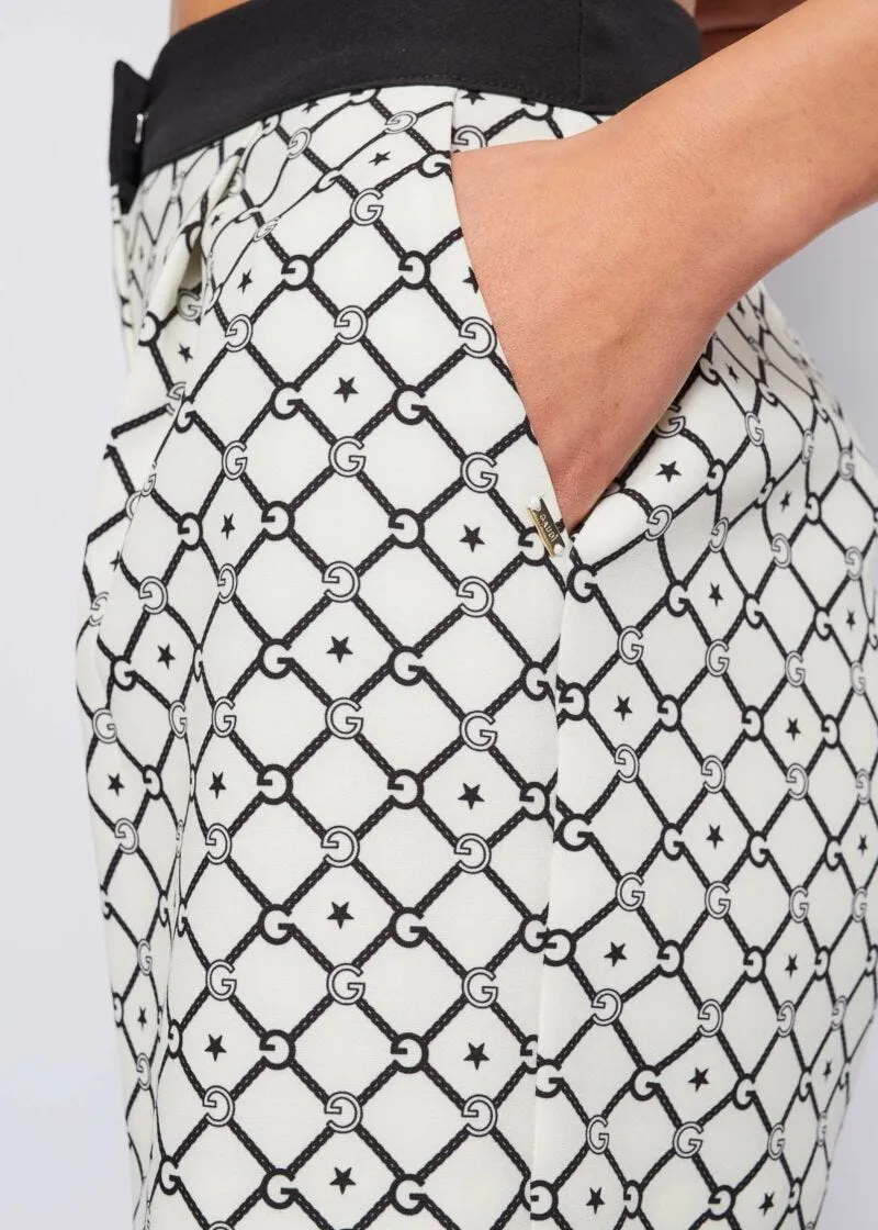 Short stretch con stampa