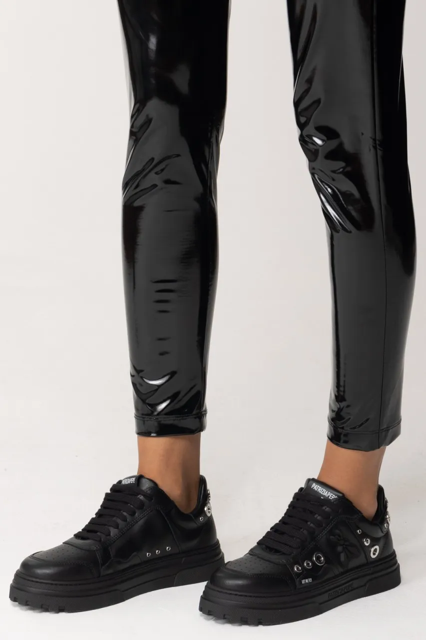 Sneakers con inserti eyelets Nero