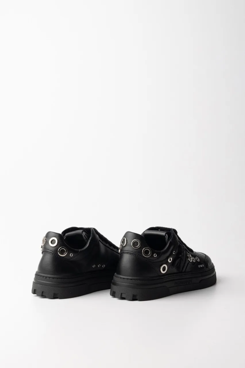 Sneakers con inserti eyelets Nero