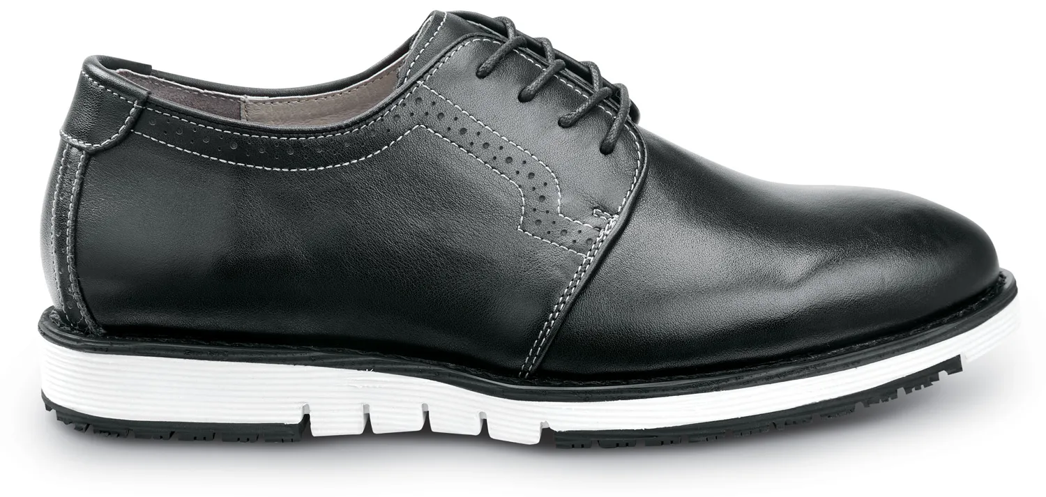 SR MAX  Beaufort, Men's, Black/White, Dress Style, MaxTRAX Slip Resistant, Soft Toe Work Shoe