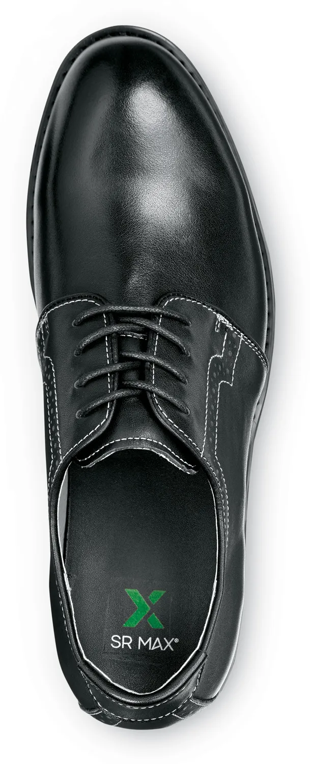 SR MAX  Beaufort, Men's, Black/White, Dress Style, MaxTRAX Slip Resistant, Soft Toe Work Shoe