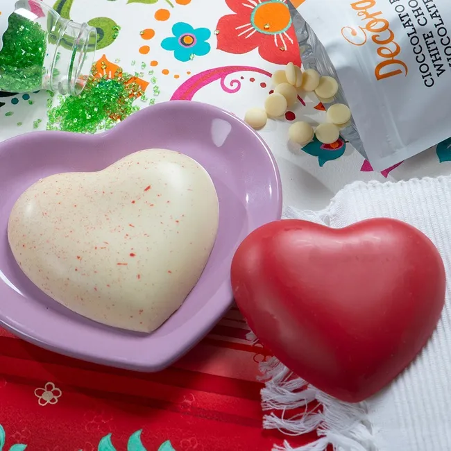 Stampo per cuori di cioccolato 20 x 12 cm - Decora - 2 cavità