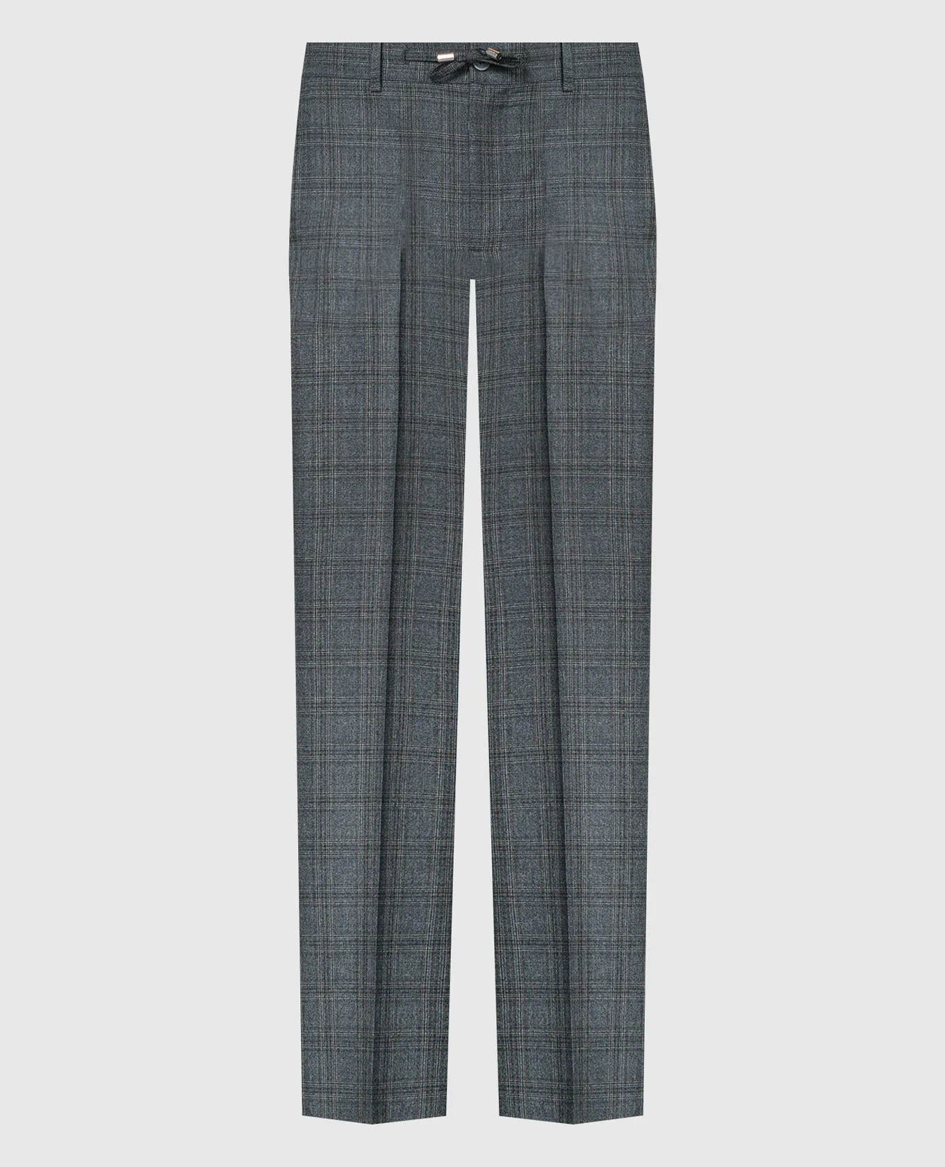 Stefano Ricci Pantaloni di lana a quadri grigi M1TL0000A4T022HC