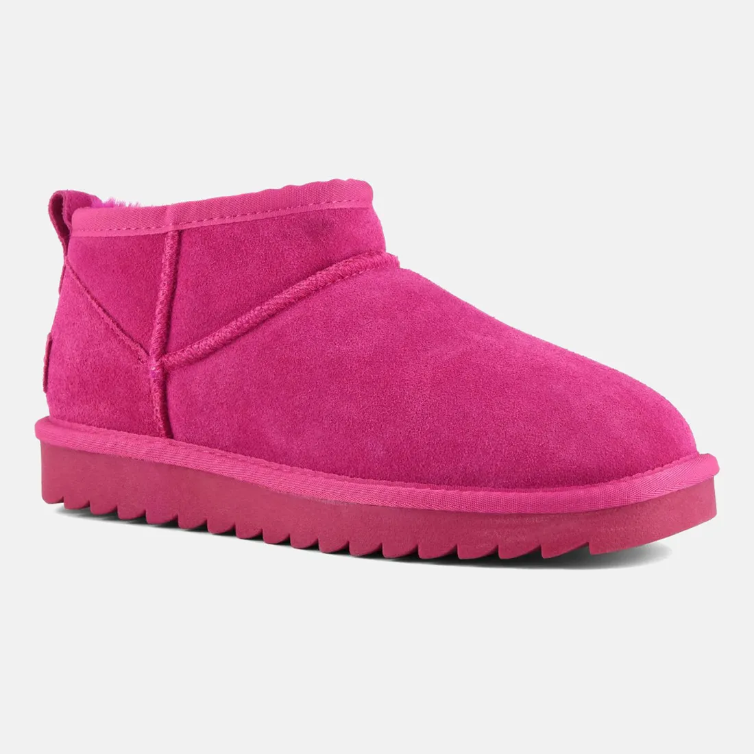 Stivaletto da donna Colors Of California in pelle scamosciata fuxia