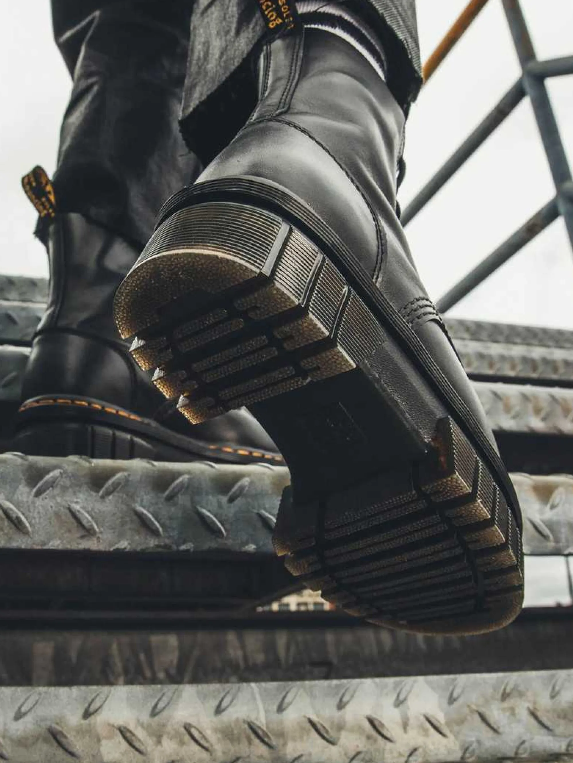 Stivali con Platform Quad Nero