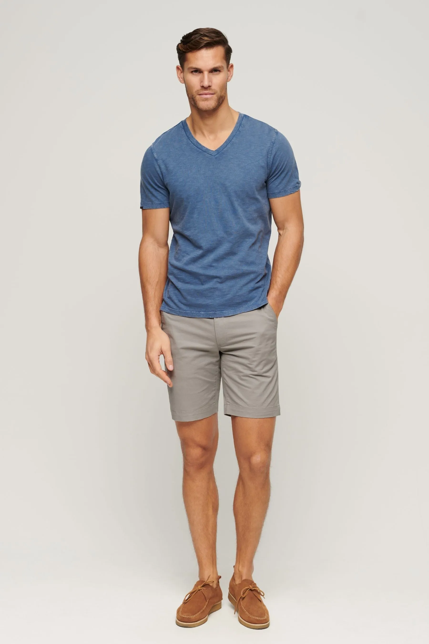 Superdry - Shorts Pantaloni chino elasticizzati con Pantaloni chino