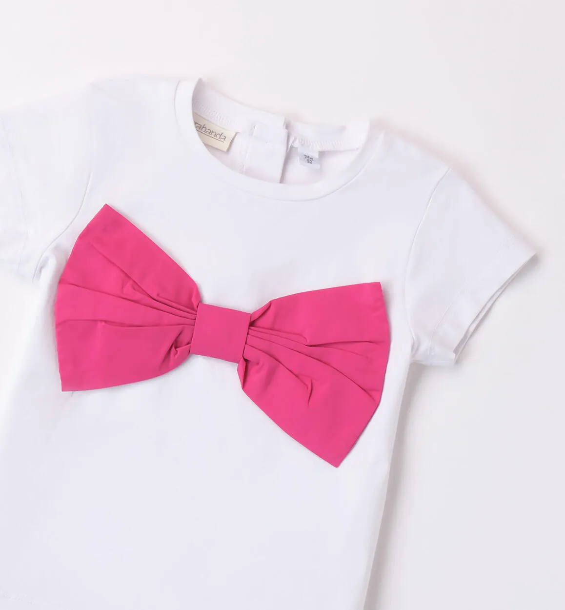 T-shirt bambina con fiocco