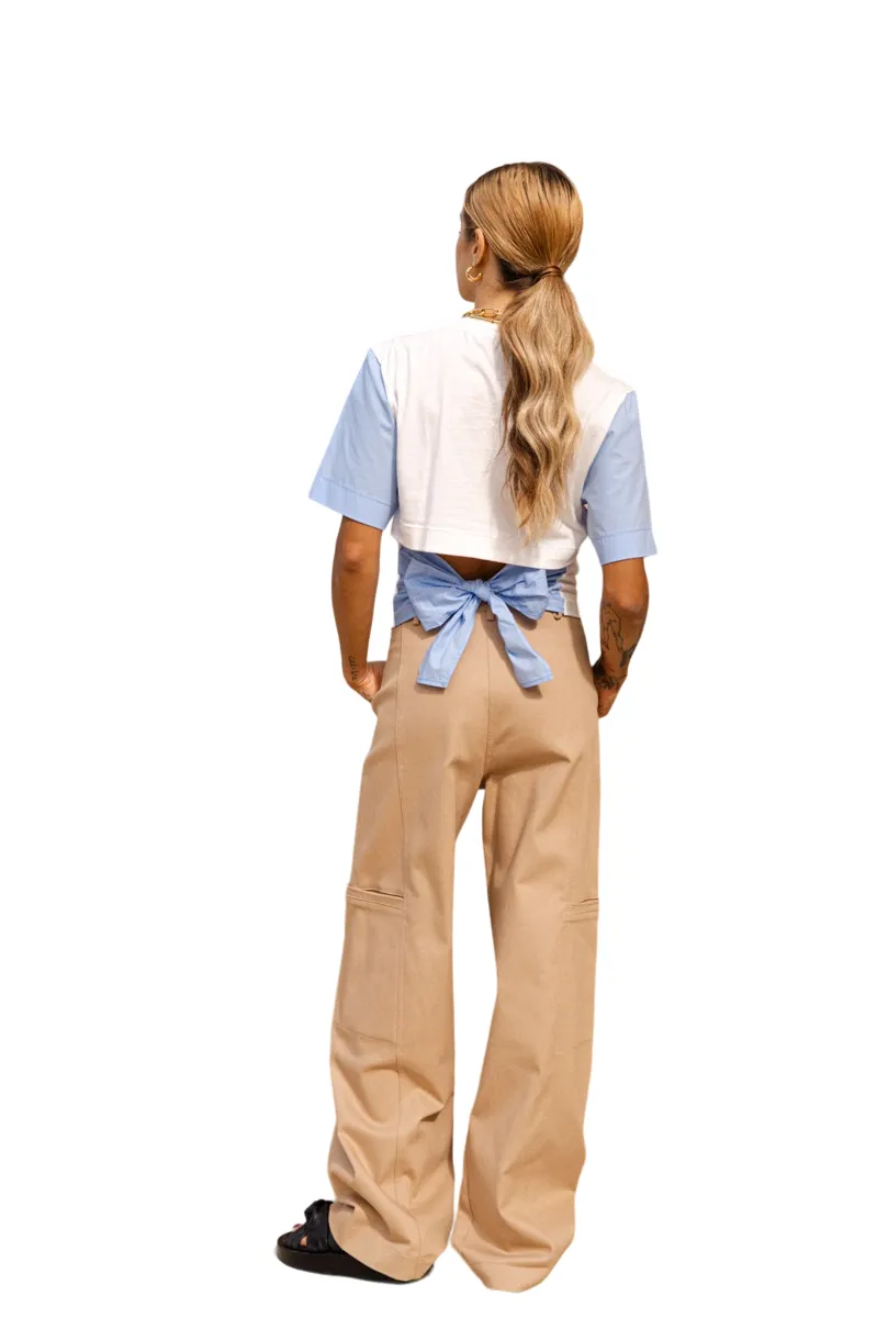 T-SHIRT CON FIOCCO IN COTONE