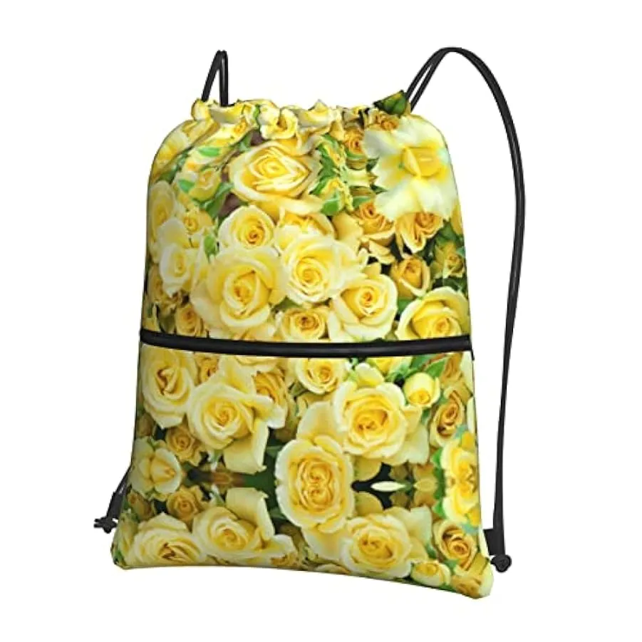 TEMKIN Green Frog Zaino con coulisse con cerniera, borsa zaino impermeabile regolabile, progettato per sport fitness, campeggio 