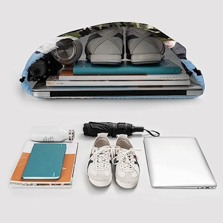 TEMKIN Green Frog Zaino con coulisse con cerniera, borsa zaino impermeabile regolabile, progettato per sport fitness, campeggio 