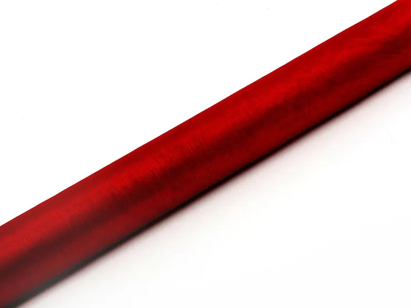 Tessuto runner in organza rosso 9m x 36cm