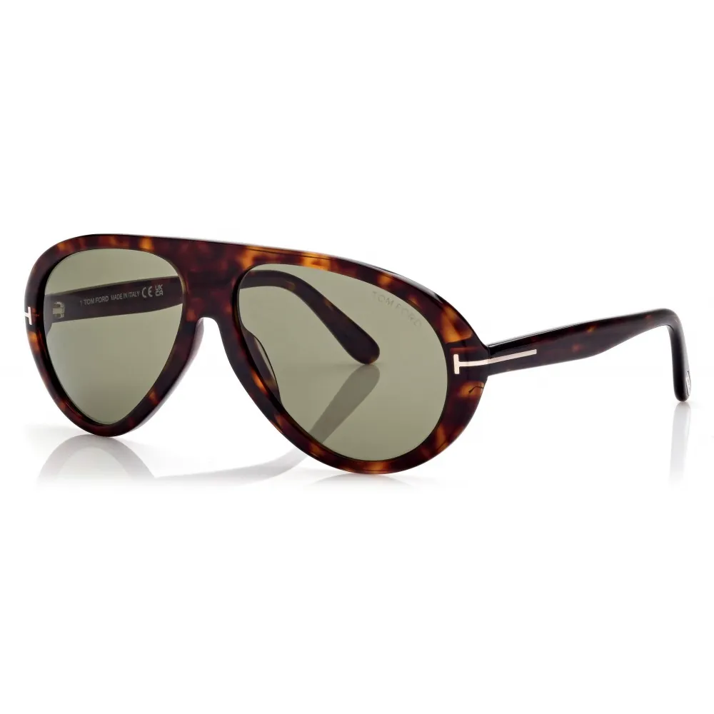 Tom Ford - Camillo Sunglasses - Occhiali da Sole Pilota - Havana Scuro - FT0988 - Occhiali da Sole - Tom Ford Eyewear