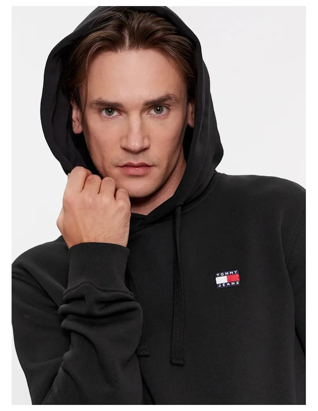 TOMMY JEANS FELPA UOMO, TJM REG BADGE HOODIE