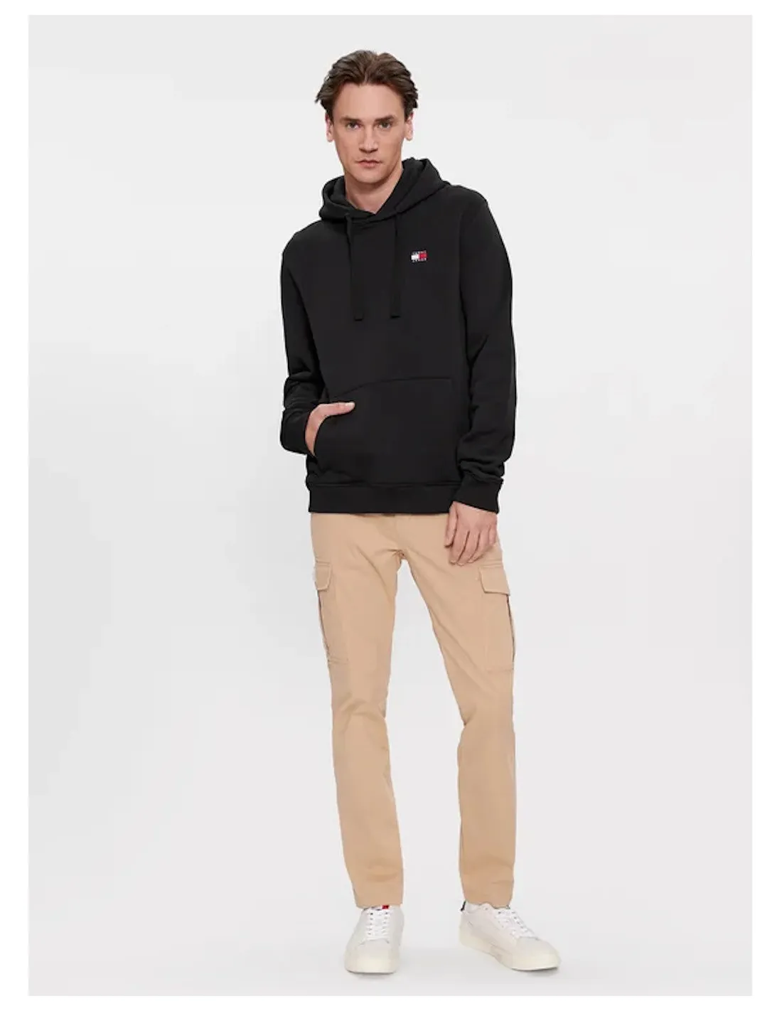 TOMMY JEANS FELPA UOMO, TJM REG BADGE HOODIE