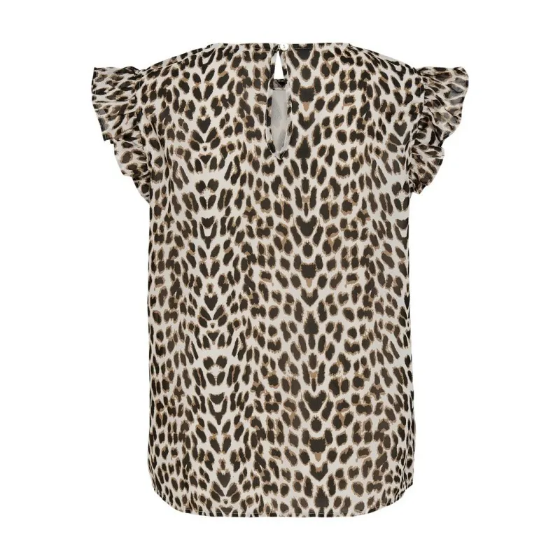 TOP ONLANN MANICHE CORTE CON VOLANT DA DONNA ONLY