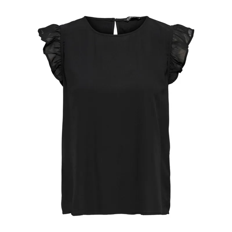 TOP ONLANN MANICHE CORTE CON VOLANT DA DONNA ONLY