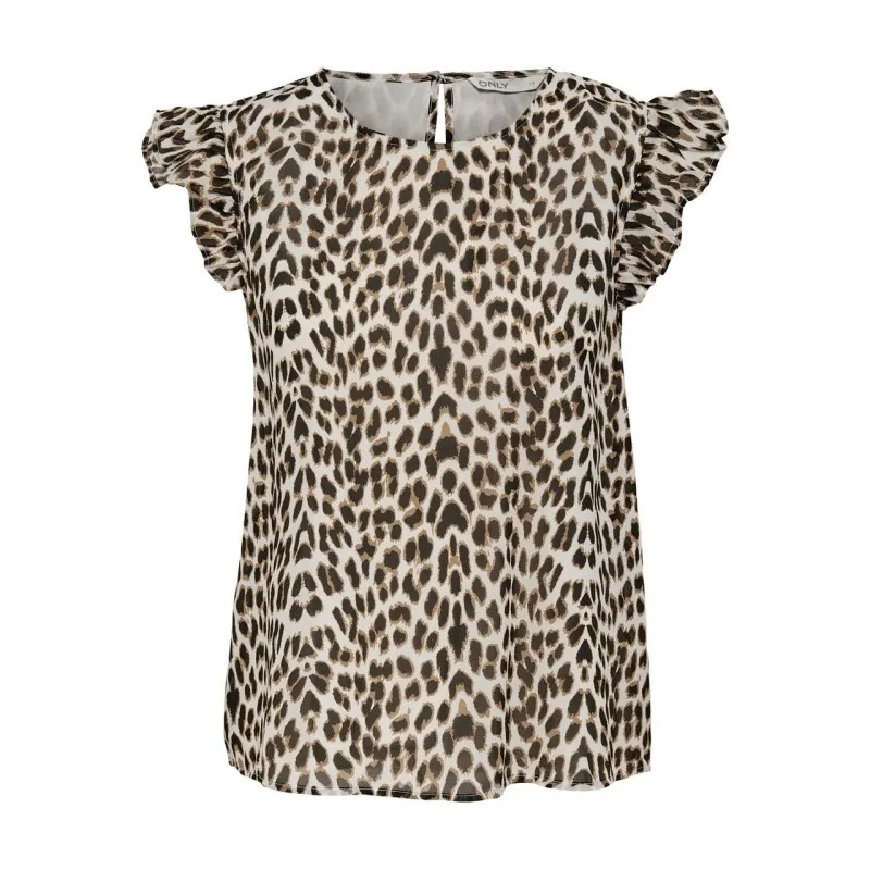 TOP ONLANN MANICHE CORTE CON VOLANT DA DONNA ONLY