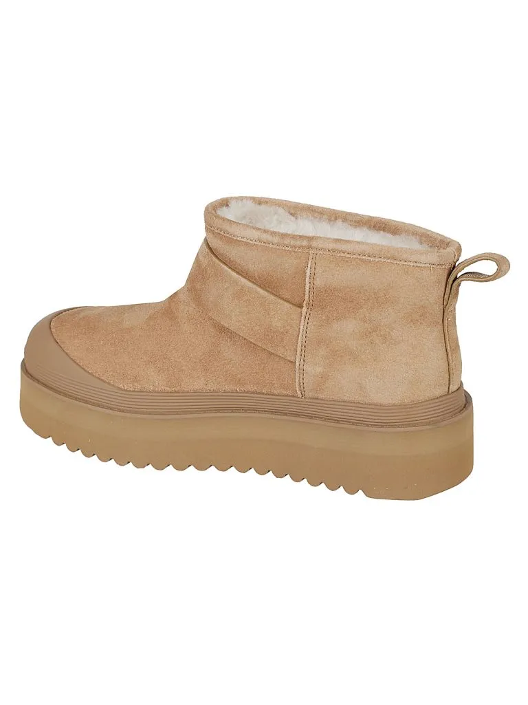 TORY BURCHMELLOW SHEARLING PLATFORM BOOT LIGHT CHESTNUT / GOLD