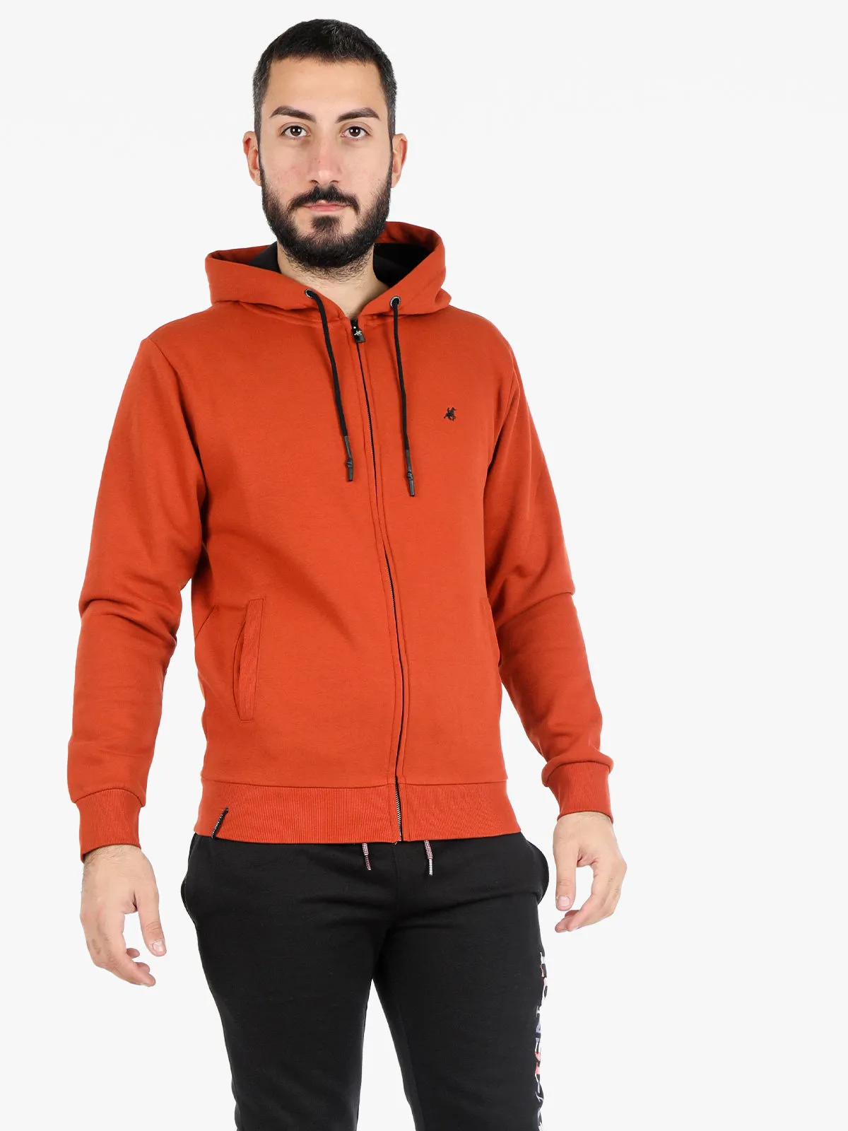 U.S. Grand Polo Sweat-shirt épais pour hommes avec capuche et zip