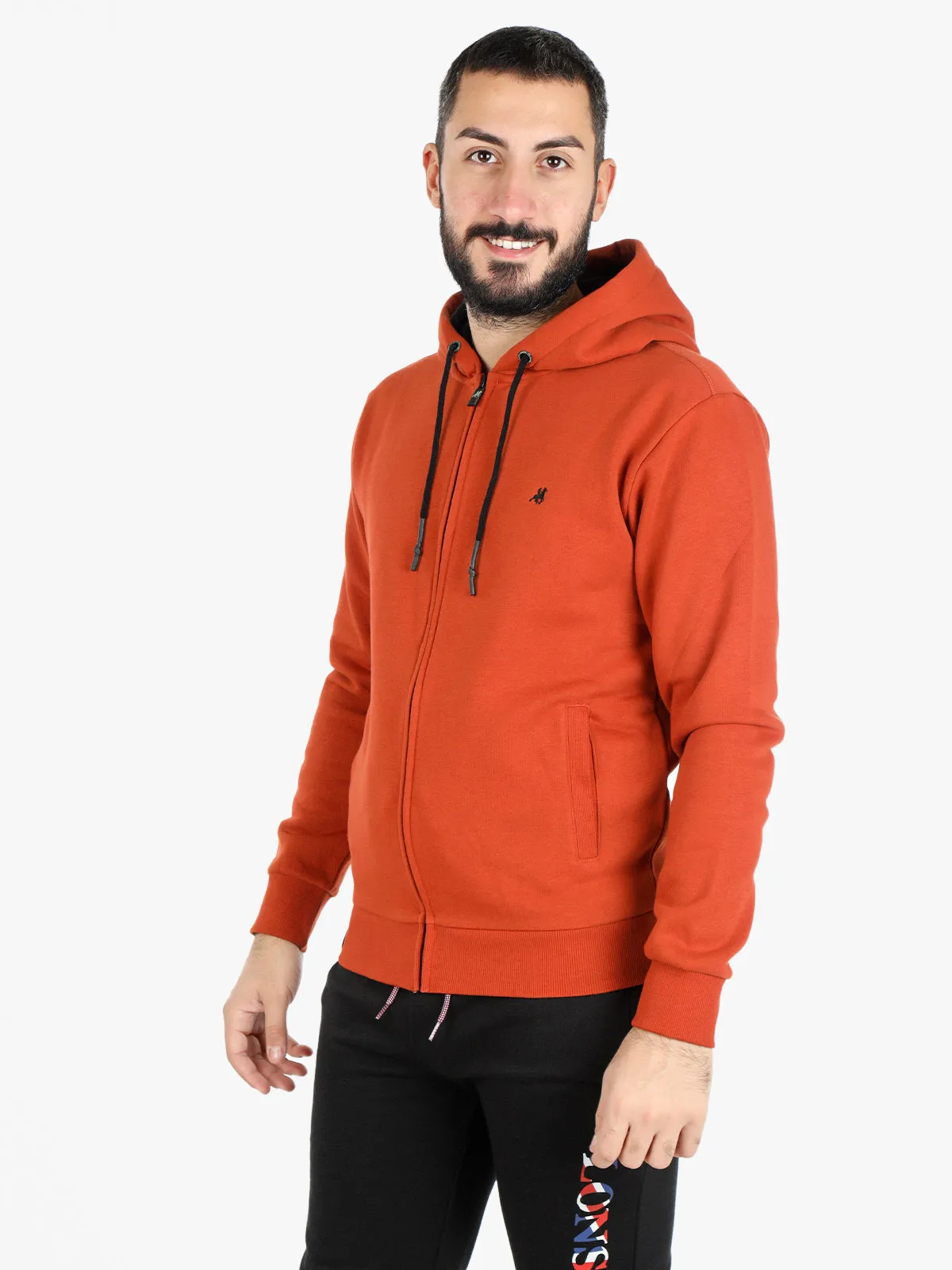 U.S. Grand Polo Sweat-shirt épais pour hommes avec capuche et zip